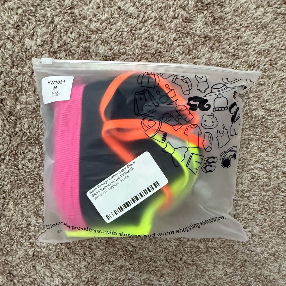 Neon Colorblock Bikini Set - Picture 3 of 8